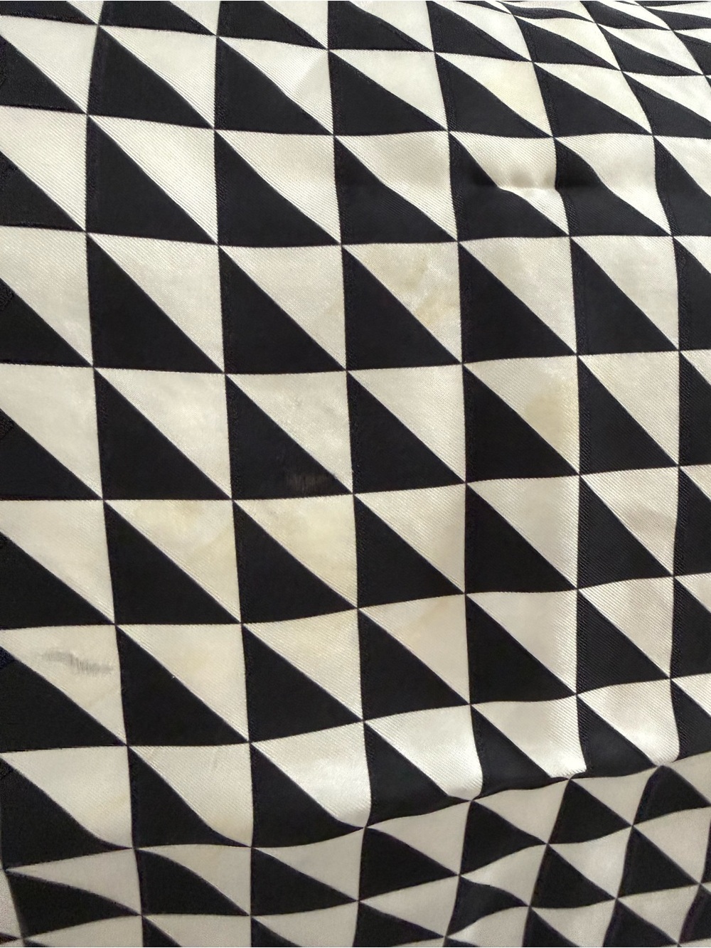 Prada Black and White geometric-patterned Silk Twill Scarf - Picture 3 of 9